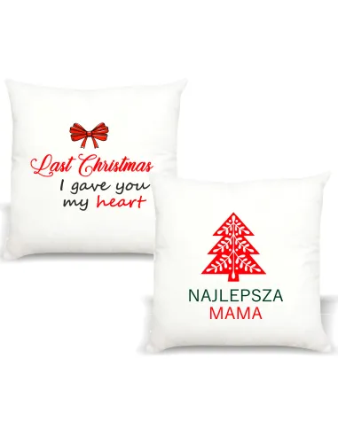Poduszka z nadrukiem PREZENT LAST CHRISTMAS