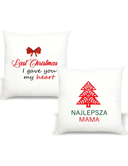 Poduszka z nadrukiem PREZENT LAST CHRISTMAS
