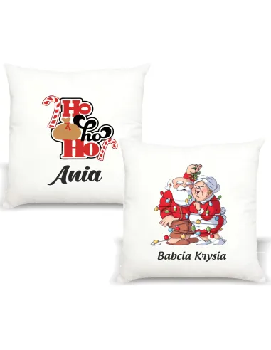 Poduszka z imieniem PREZENT ŚWIĄTECZNY HO HO HO