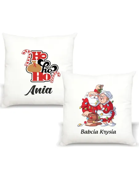 Poduszka z imieniem PREZENT ŚWIĄTECZNY HO HO HO