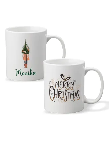 Kubek z imieniem PREZENT ŚWIĄTECZNY CHOINKA