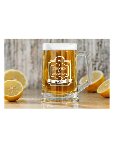 duży KUFEL do Piwa na PREZENT z GRAWEREM 660 ml