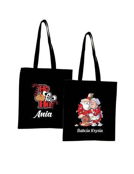 Eko Torba z nadrukiem ŚWIĘTA PREZENT HO HO HO