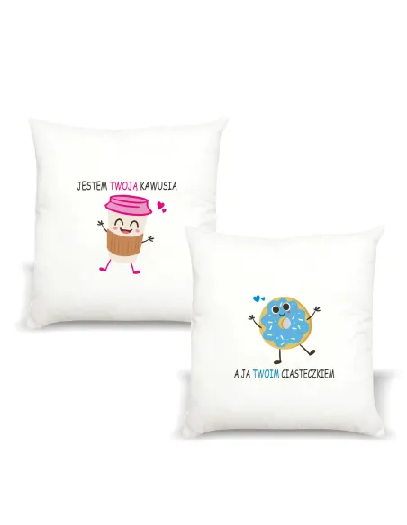 Poduszka z nadrukiem PREZENT JESTEM TWOJĄ KAWUSIĄ