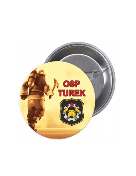Przypinki buttony OSP MIEJSCOWOŚĆ znaczki badziki z grafiką