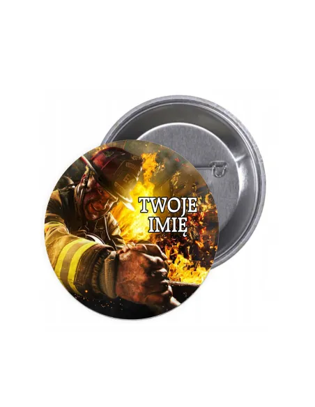 Przypinki buttony TWOJE IMIĘ znaczki badziki z grafiką