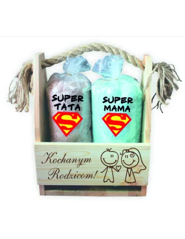 prezent dla mamy taty rodziców 2 ręczniki pudełko