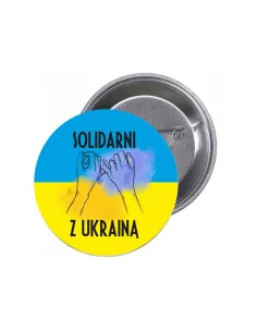 Przypinki buttony SOLIDARNI Z UKRAINĄ znaczki badziki z grafiką