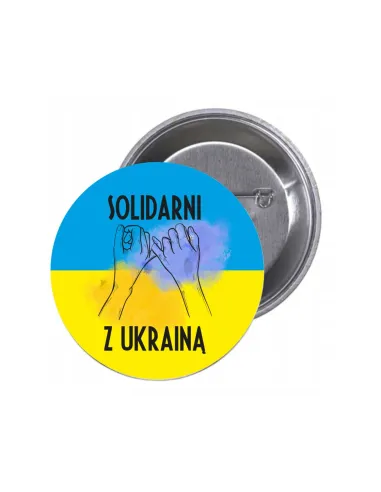 Przypinki buttony SOLIDARNI Z UKRAINĄ znaczki badziki z grafiką