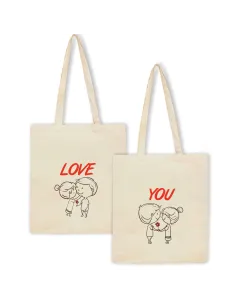 Eko Torba z nadrukiem PREZENT na WALENTYNKI