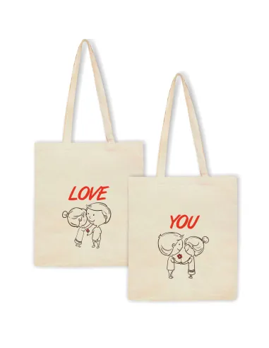 Eko Torba z nadrukiem PREZENT na WALENTYNKI