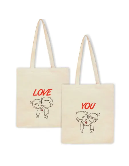 Eko Torba z nadrukiem PREZENT na WALENTYNKI