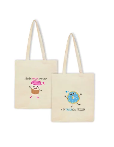 Eko Torba z nadrukiem PREZENT WALENTYNKI KAWUSIA
