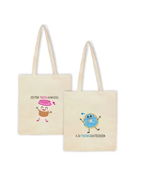 Eko Torba z nadrukiem PREZENT WALENTYNKI KAWUSIA