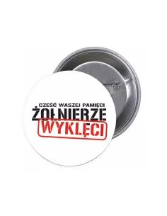 Przypinki buttony ŻOŁNIERZE WYKLĘCI znaczki badziki z grafiką
