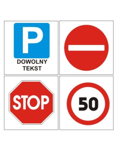 Znak drogowy posesyjny 40x40 cm