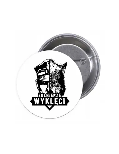 Przypinki buttony ŻOŁNIERZE WYKLĘCI znaczki badziki z grafiką