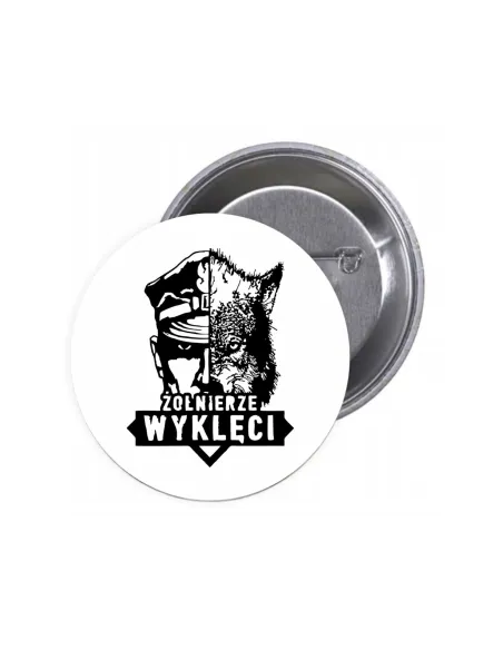 Przypinki buttony ŻOŁNIERZE WYKLĘCI znaczki badziki z grafiką