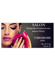 Szyld reklamowy REKLAMA 100x50 cm SALON fryzjersko-kosmetyczny