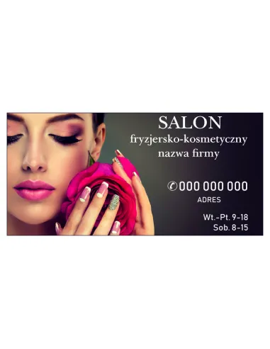 Szyld reklamowy REKLAMA 100x50 cm SALON fryzjersko-kosmetyczny