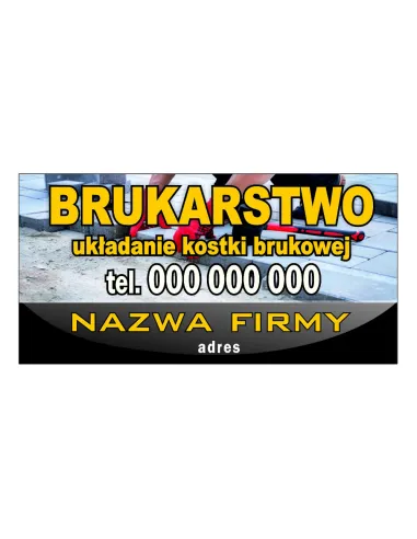 Szyld reklamowy REKLAMA 100x50 cm BRUKARSTWO