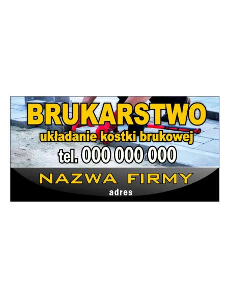 Szyld reklamowy REKLAMA 100x50 cm BRUKARSTWO
