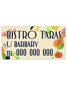 Szyld reklamowy REKLAMA 40x60 cm BISTRO
