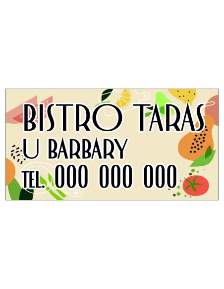 Szyld reklamowy REKLAMA 40x60 cm BISTRO