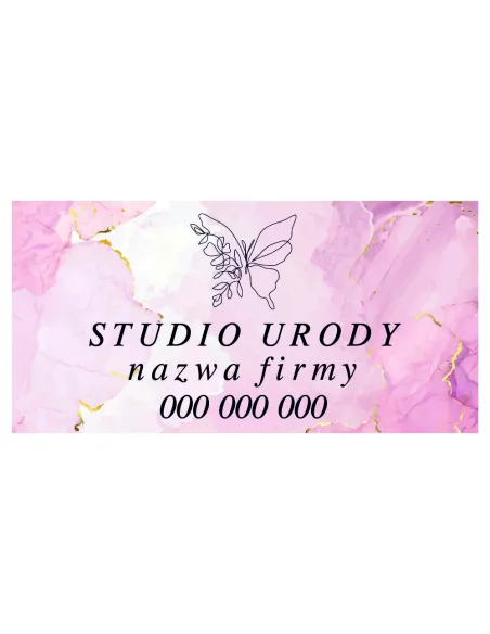 Szyld reklamowy REKLAMA 40x60 cm STUDIO URODY nazwa firmy