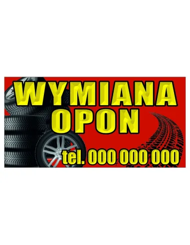 Szyld reklamowy REKLAMA 40x60 cm WYMIANA OPON