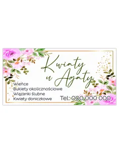 Szyld reklamowy REKLAMA 40x60 cm KWIACIARNIA