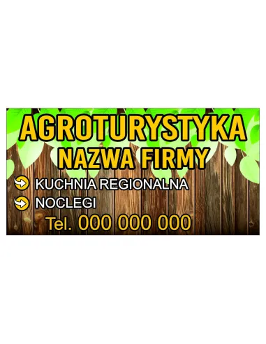 NAKLEJKA na auto reklamowa 50x100cm AGROTURYSTYKA
