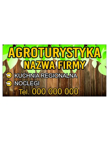 NAKLEJKA na auto reklamowa 50x100cm AGROTURYSTYKA