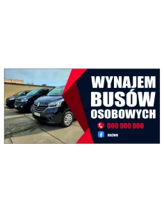 NAKLEJKA na auto reklamowa 50x100cm WYNAJEM BUSÓW