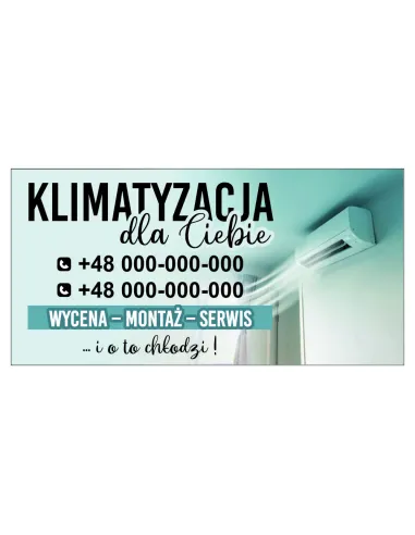 NAKLEJKA na auto reklamowa 50x100cm KLIMATYZACJA