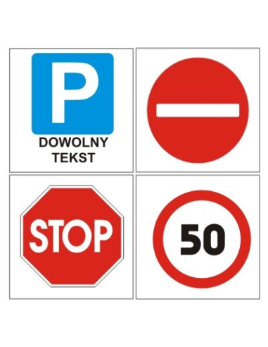 Znak drogowy posesyjny 60x60 cm
