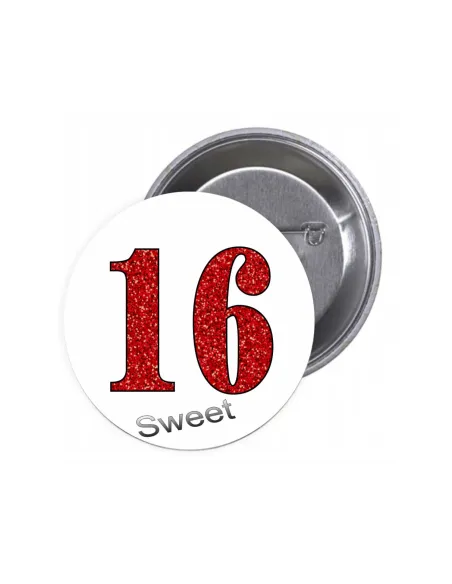 Przypinki buttony 16 SWEET znaczki badziki z grafiką