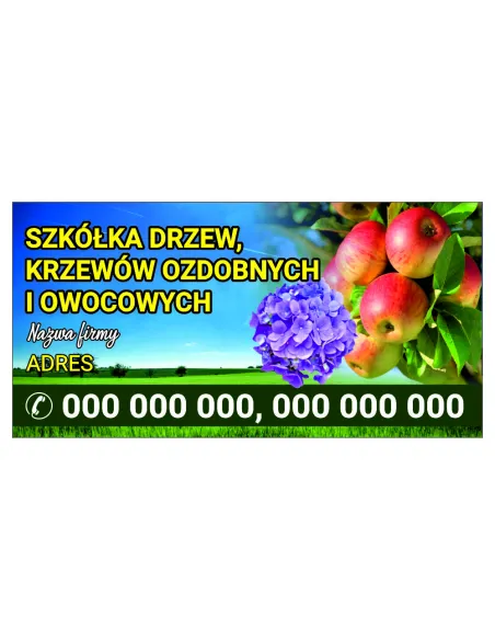 NAKLEJKA na auto reklamowa 50x100cm SZKÓŁKA DRZEW