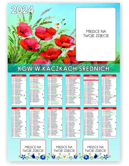 KALENDARZ KGW KOŁO GOSPODYŃ WIEJSKICH 2024 -300szt