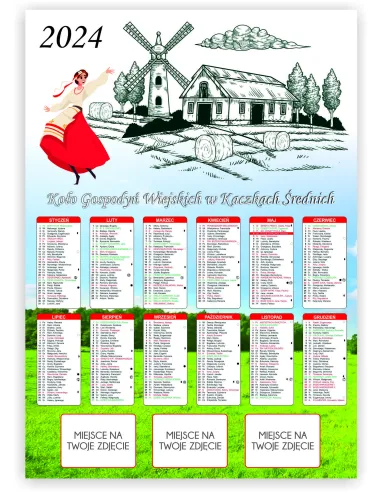 KALENDARZ KGW KOŁO GOSPODYŃ WIEJSKICH 2024 -50szt