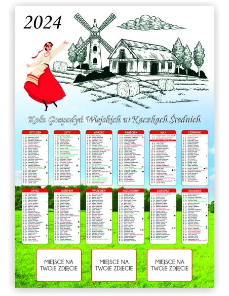 KALENDARZ KGW KOŁO GOSPODYŃ WIEJSKICH 2024 -50szt