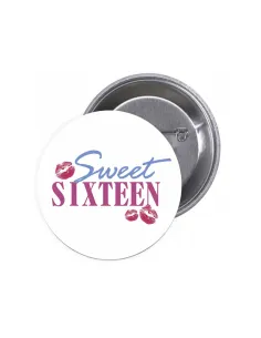 Przypinki buttony SWEET SIXTEEN znaczki badziki z grafiką