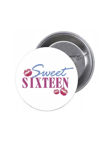 Przypinki buttony SWEET SIXTEEN znaczki badziki z grafiką