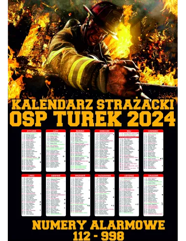 Kalendarz strażacki OSP PSP 2024 - 100 szt projekt
