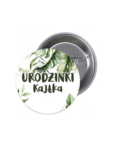 Przypinki buttony URODZINKI IMIĘ znaczki badziki z grafiką