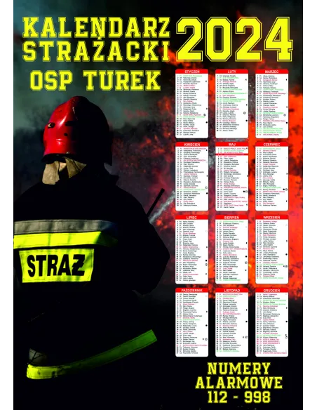 Kalendarz strażacki OSP PSP 2024 - 200 szt projekt