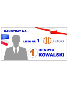 MAGNES na samochód 60x30 cm WYBORCZY DO PARLAMENTU - 10 szt