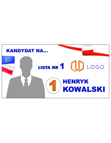 MAGNES na samochód 60x30 cm WYBORCZY DO PARLAMENTU - 10 szt