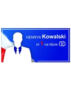 MAGNES na samochód 60x30 cm WYBORCZY DO PARLAMENTU - 50 szt