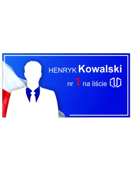 MAGNES na samochód 60x30 cm WYBORCZY DO PARLAMENTU - 50 szt